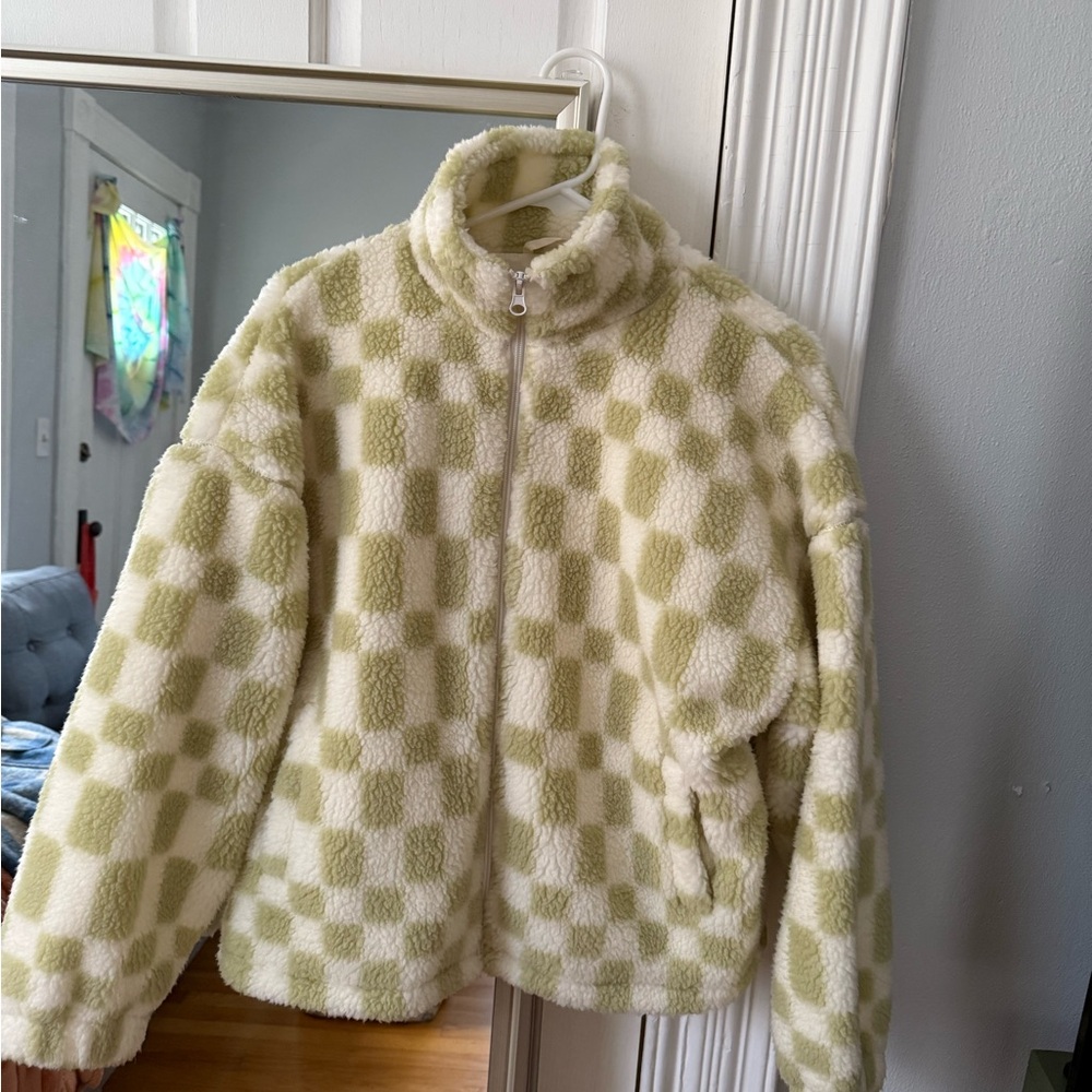 Fuzzy fleece jacket